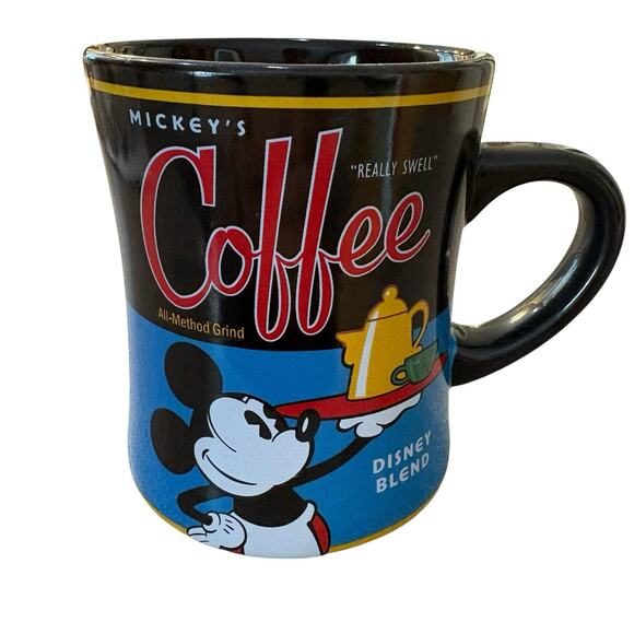 Disney Other - Mickey’s Coffee Disney Blend “Really Swell” Theme Parks Black Blue Mug